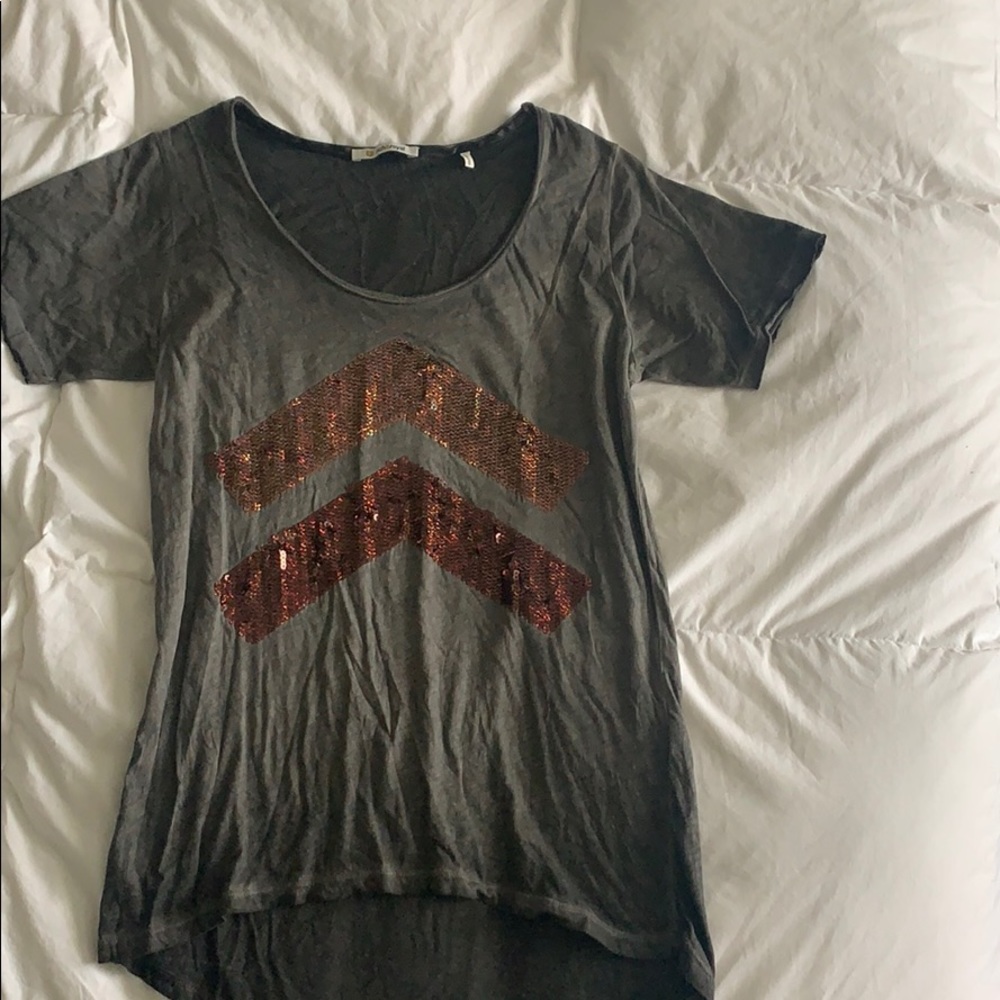 Grey and sequin t-shirt